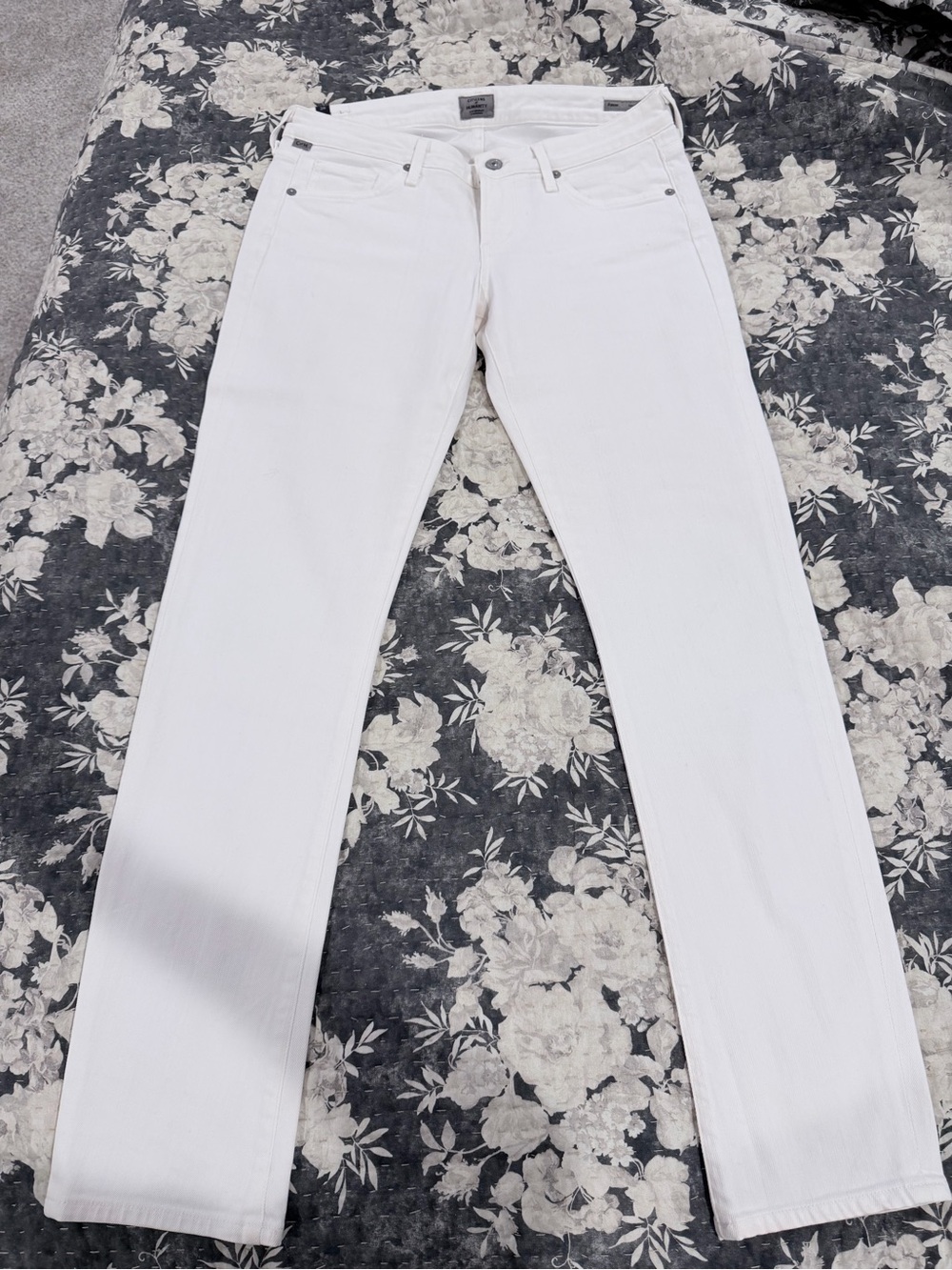 Citizens Of Humanity White Straight-Leg Jeans